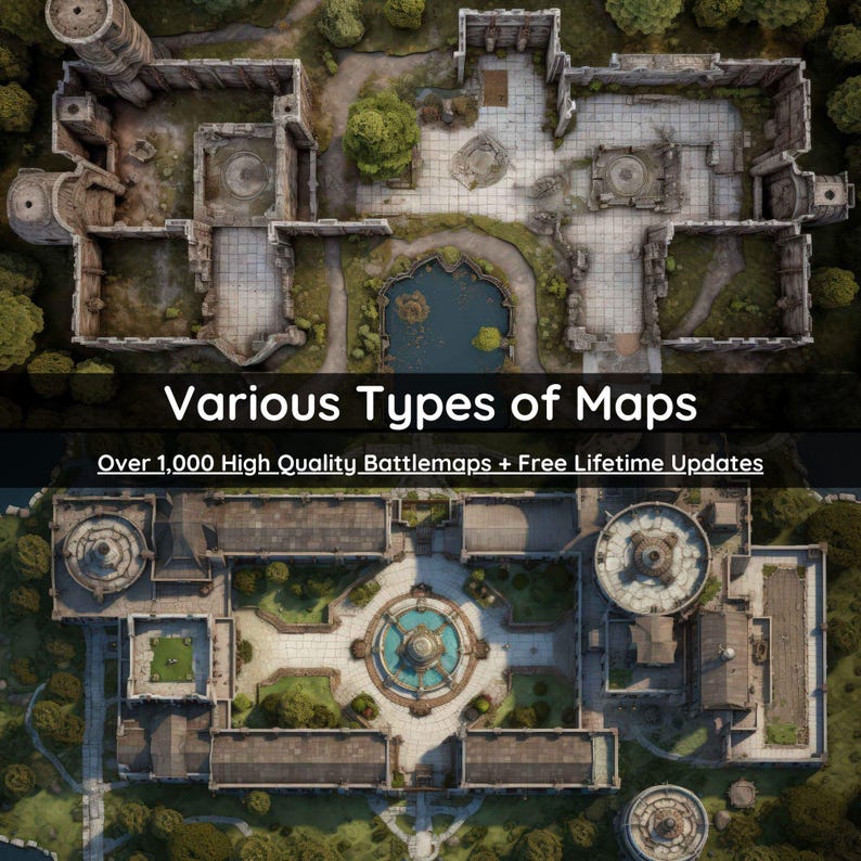 1000+ Castle Battle Maps: Fort RPG Maps for Dnd, Roll20, Foundry VTT - Etsy