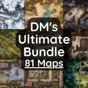 RPG DM&#39;s Ultimative Battle Map Bundle, 81 Battle Maps, Dungeons 5e Digitale Schlacht Maps, Roll20 Battle Map, Fantasy Grounds