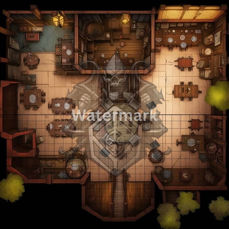 DnD Tavern Battle Map Bundle, 6 D&D Digital Battlemaps, Dungeons and ...