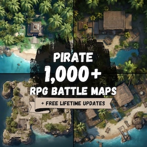 1000+ Pirate DnD RPG Battlemaps | Digital Battle Maps for Dungeons & Dragons, Pathfinder | Roll20, Foundry VTT Compatible | Tabletop RPG