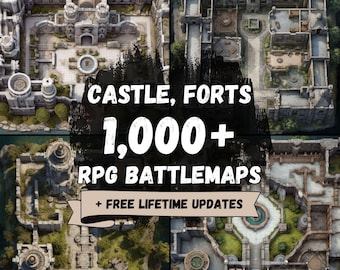 1000+ Castle Battle Maps: Fort RPG Maps for DnD, Roll20, Foundry VTT