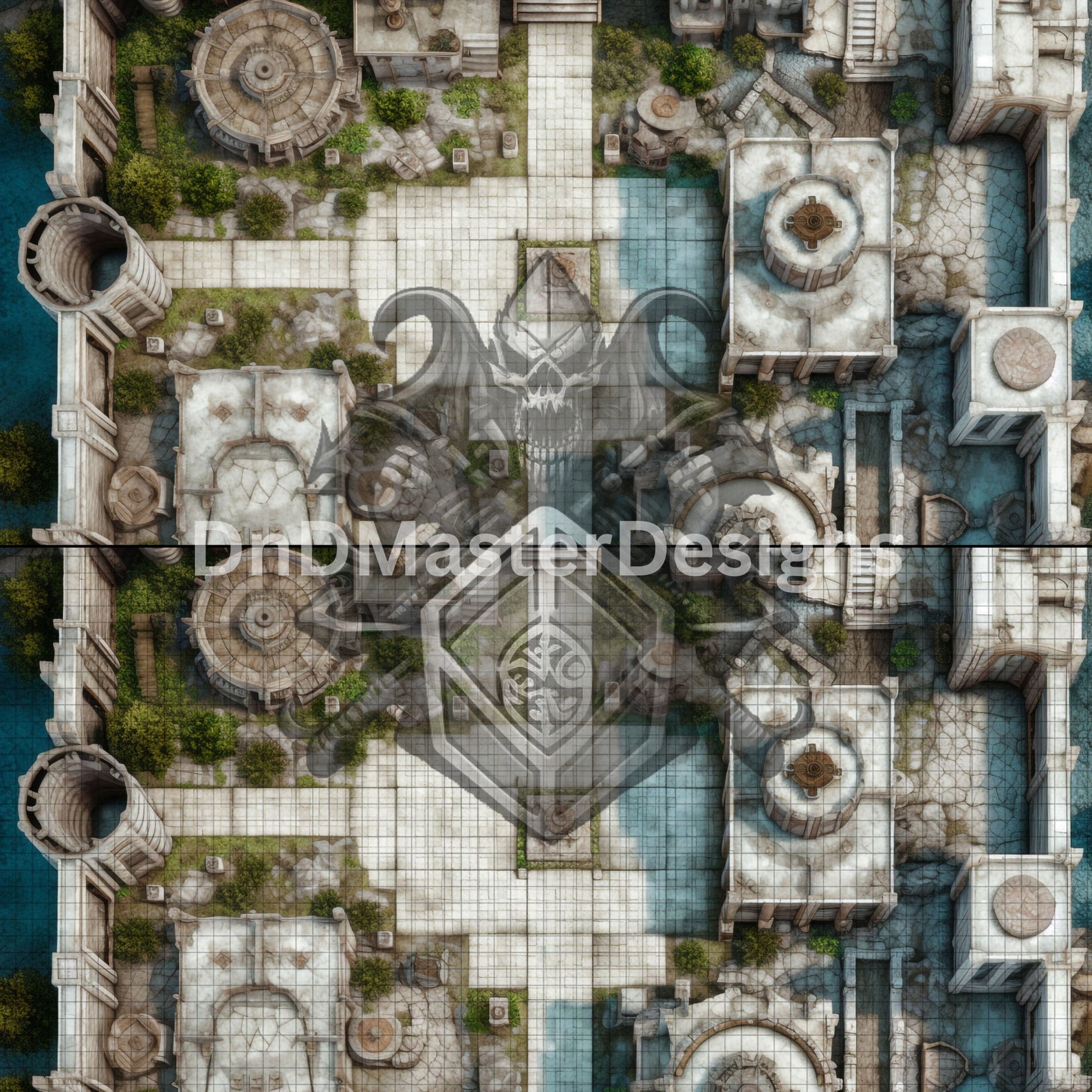 Dnd Castle Battle Map Bundle, 5 D&D Digital Battlemaps, Dungeons and ...
