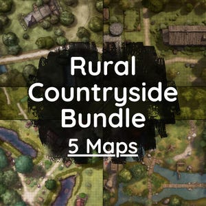 RPG Countryside Battle Map Bundle – 5 Digital Battlemaps for Roll20, Foundry & VTTs