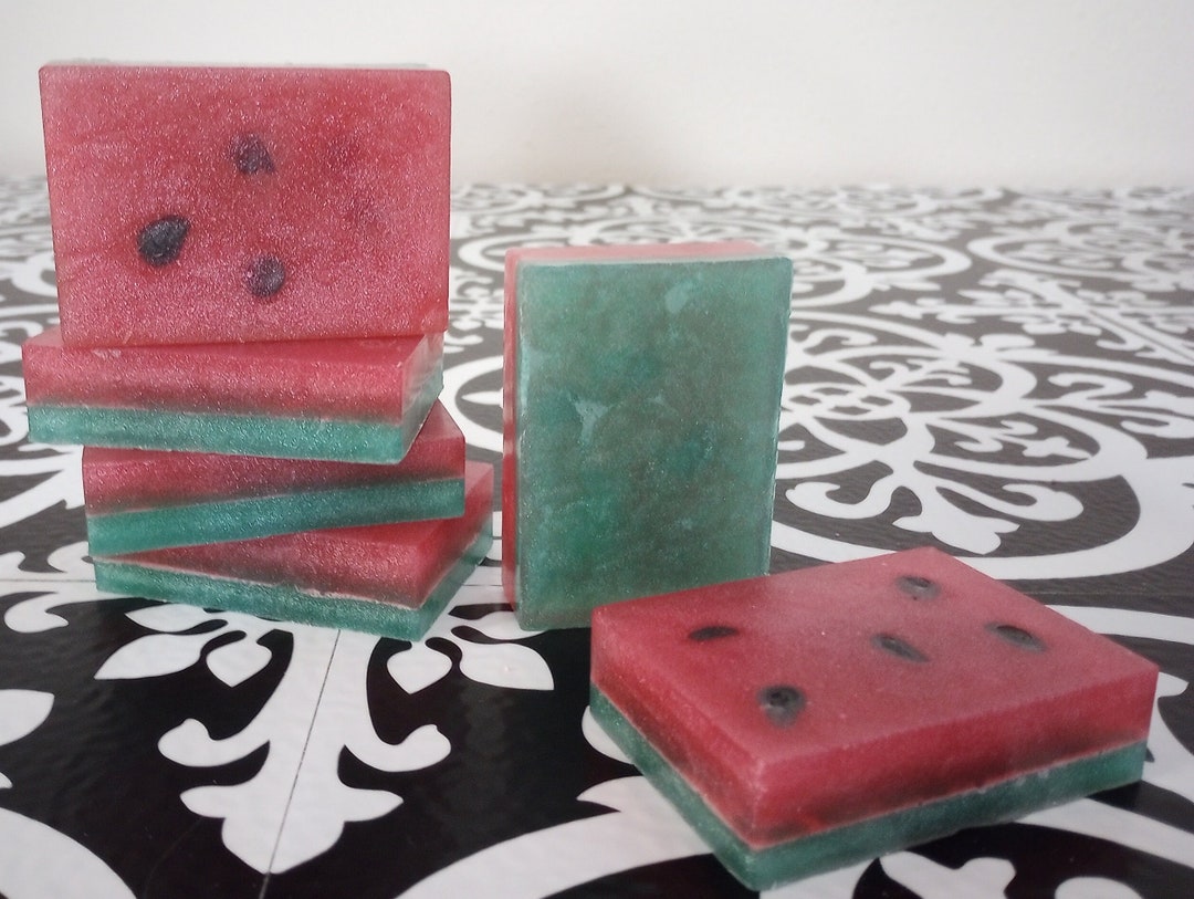 Handcrafted Watermelon Bar Soap With Free Samples Etsy