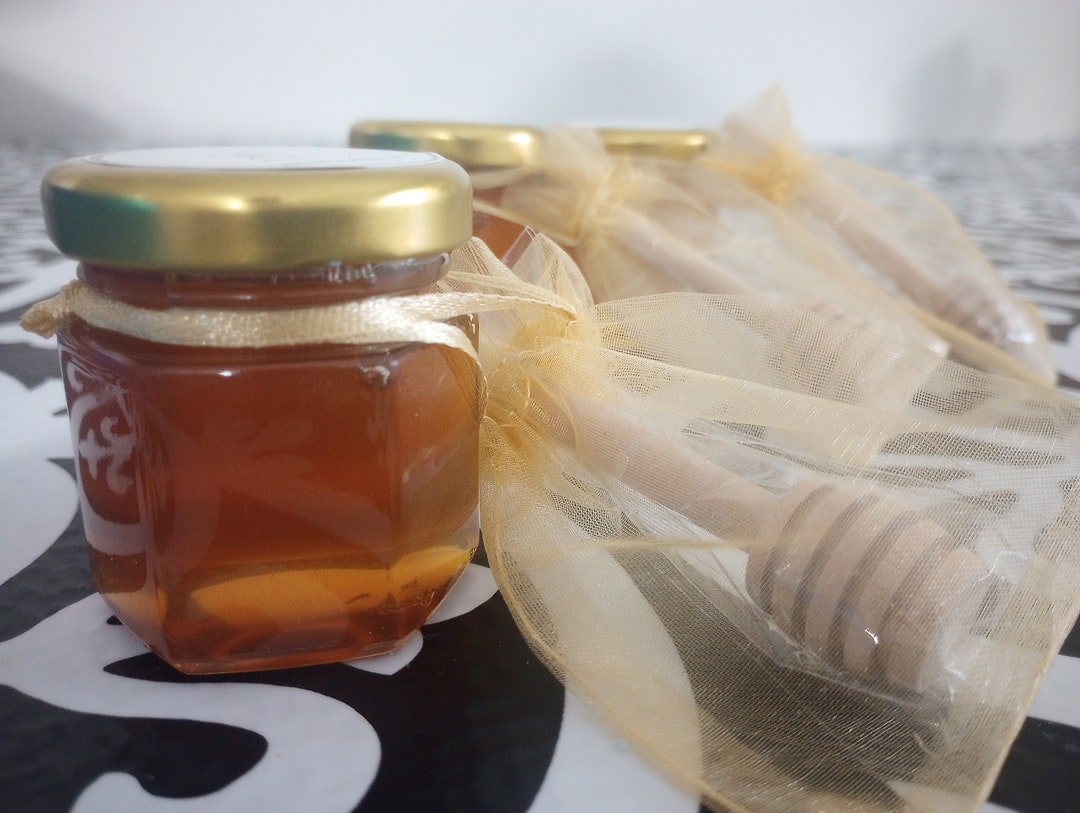 1.5 Oz Honey Glass Honey Jar. Party Favors. Etsy