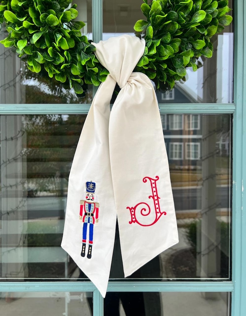 Custom Wreath Sash - Christmas Nutcracker