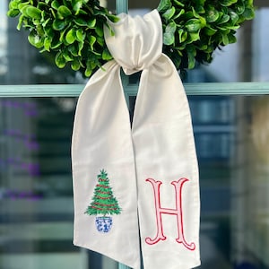 Custom Wreath Sash - Christmas Tree