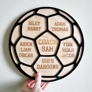Soccer Coach Gift Plaque, Unique Football Coach Appreciation Present from the Team, Team Gift
