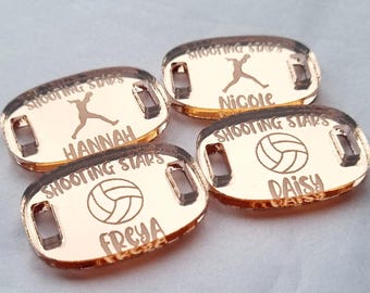 Personalised Netball Shoe Charm, Netball Player Gift, Netball Team Gift