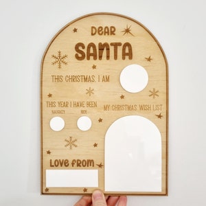 Tablero de Nochebuena, mensaje para Papá Noel, accesorio navideño reutilizable, regalo de Navidad