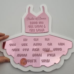 Presente para professor de dança, presente para professor de balé, placa de dança, presente para equipe de dança