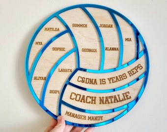 Personalised Netball Coach Plaque, Custom Netball Gift, End of Season Coach Appreciation
