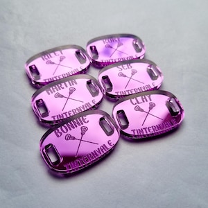 Personalised Lacrosse Shoe Charm, Custom Lacrosse Gift, Lacrosse Team & Lacrosse Coach Gift, Lacrosse Player Accessories