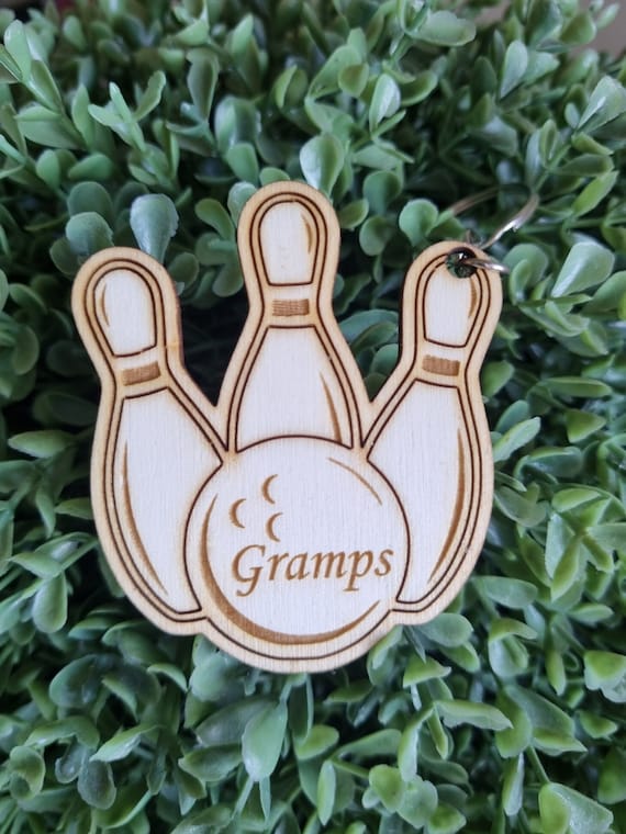 Personalised Bowling Keyring, Keychain, Ten Pin Bowling, Engraved