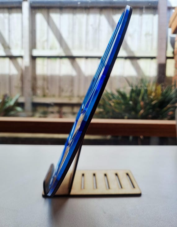 木製コーチプレートディスプレイスタンド、高さ調節可能（7cm x 12cm 