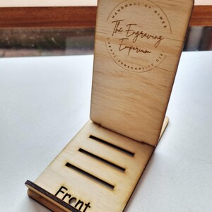 Wooden Coach Plaque Display Stand, Adjustable (7cm x 12cm)