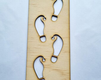Elf Footprints Stencil, Christmas Eve Magic, Christmas Decoration