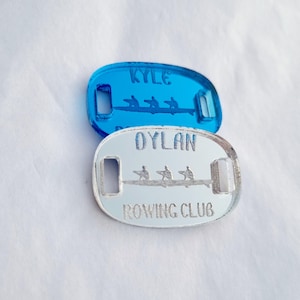 Personalised Rowing Shoe Charm, Custom Rower Gift, Rowing Team & Rowing Coach Gift, Crew Rowing Accessories