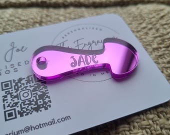 Personalised Trolley Token Keyring, Acrylic Trolley Key, Bulk Trolley Keyring, Shopping Cart Trolley Token