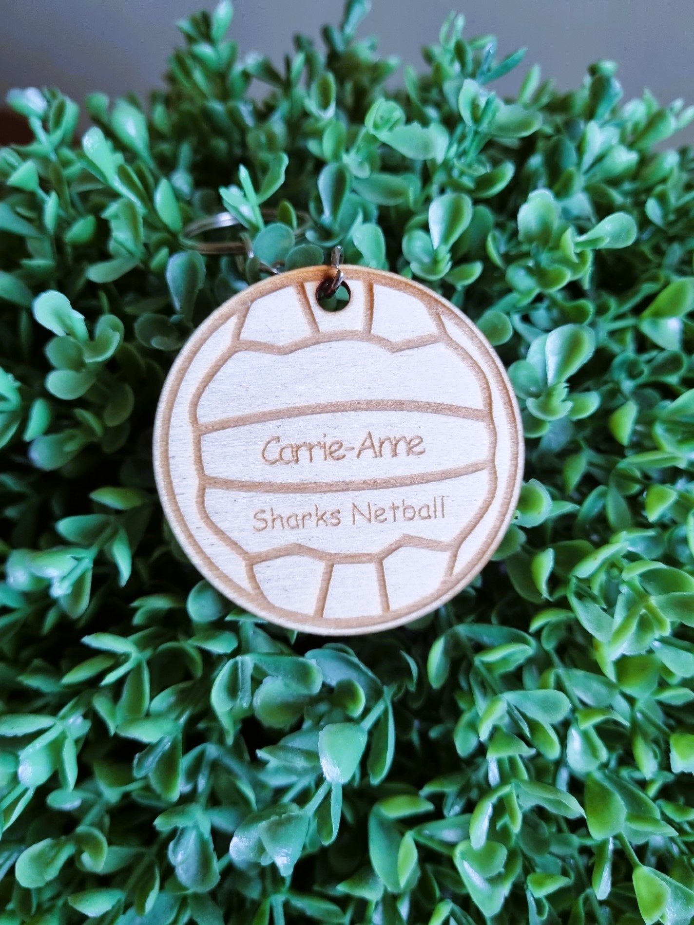 Personalised Netball Keyring, Netball Gift, Netball Team Gift
