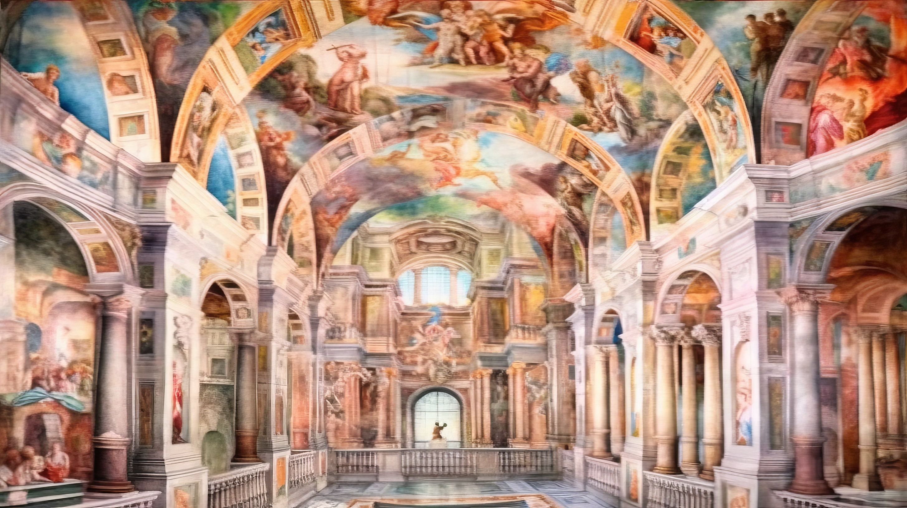 Sistine Chapel Print Vatican City Art Watercolor Digital Art Oil ...