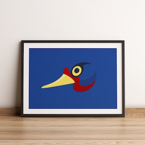 Art print Battle of the Planets Helmet Print - 80's Cartoon G-Force Gatchaman - Retro Wall Art - Keeyop