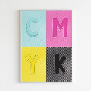 CMYK letters print  - Wall Art