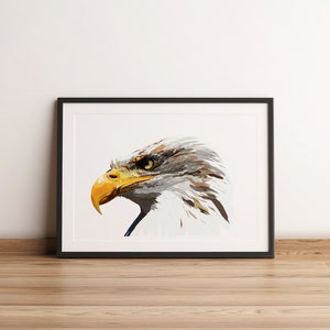 Eagle on White background poster design  - Wall Art