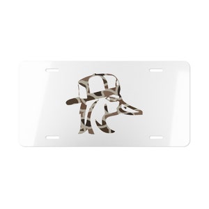 Tablica rejestracyjna Old School Camo "Redneck Duck", tablica rejestracyjna, tablica rejestracyjna, etykieta, prezenty dla niego, etykieta na samochód ciężarowy