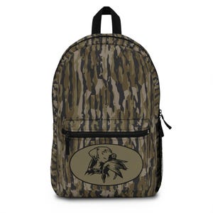 Mossbark Camo with Duck Dog Backpack, Kids Backpack/Bookbag, Duck Hunting, Back to School, Hunting Bags, Hunting Gifts