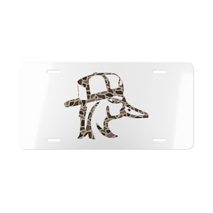 Old School Camo &quot;Redneck Duck&quot; on white License Plate, Vanity Plate, Tag, Gifts for Him/Her, Truck Car Tag