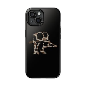 Old School Camo, &quot;Redneck Duck on Black&quot; Tough Phone Cases, Gifts for Him, Hunting, Duck Hunting
