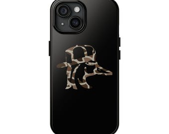 Schwarze robuste Handyhülle mit Old School Camo Redneck Ente, Jagdgeschenke, Accessoires