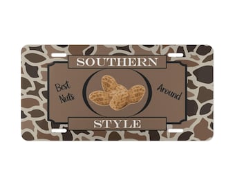 Vintage old-school camouflage-pindalabel 'zuidelijke stijl', boerderijlabel, landbouw, cadeaus voor hem