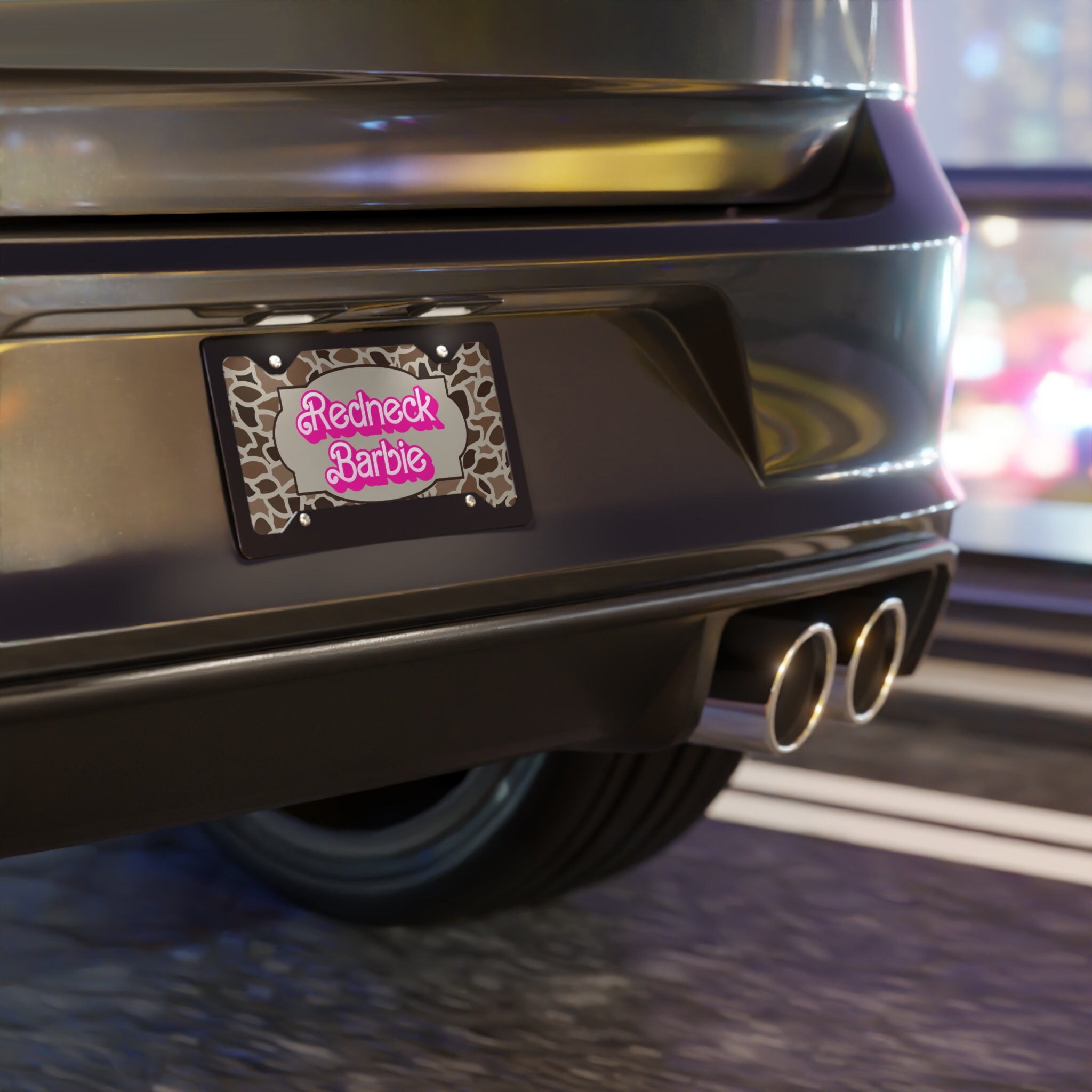 Buy Custom Old School Camo With redneck Barbie Vanity Plate License Plate Gifts for Her Hunting Gifts Barbie Online in India Etsy