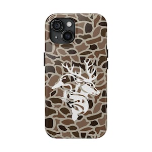 Old School Camo ""Hirsch Enten Fisch" Robuste Telefonhülle, Geschenke für Ihn, Hirschjagd, Entenjagd, Angeln."