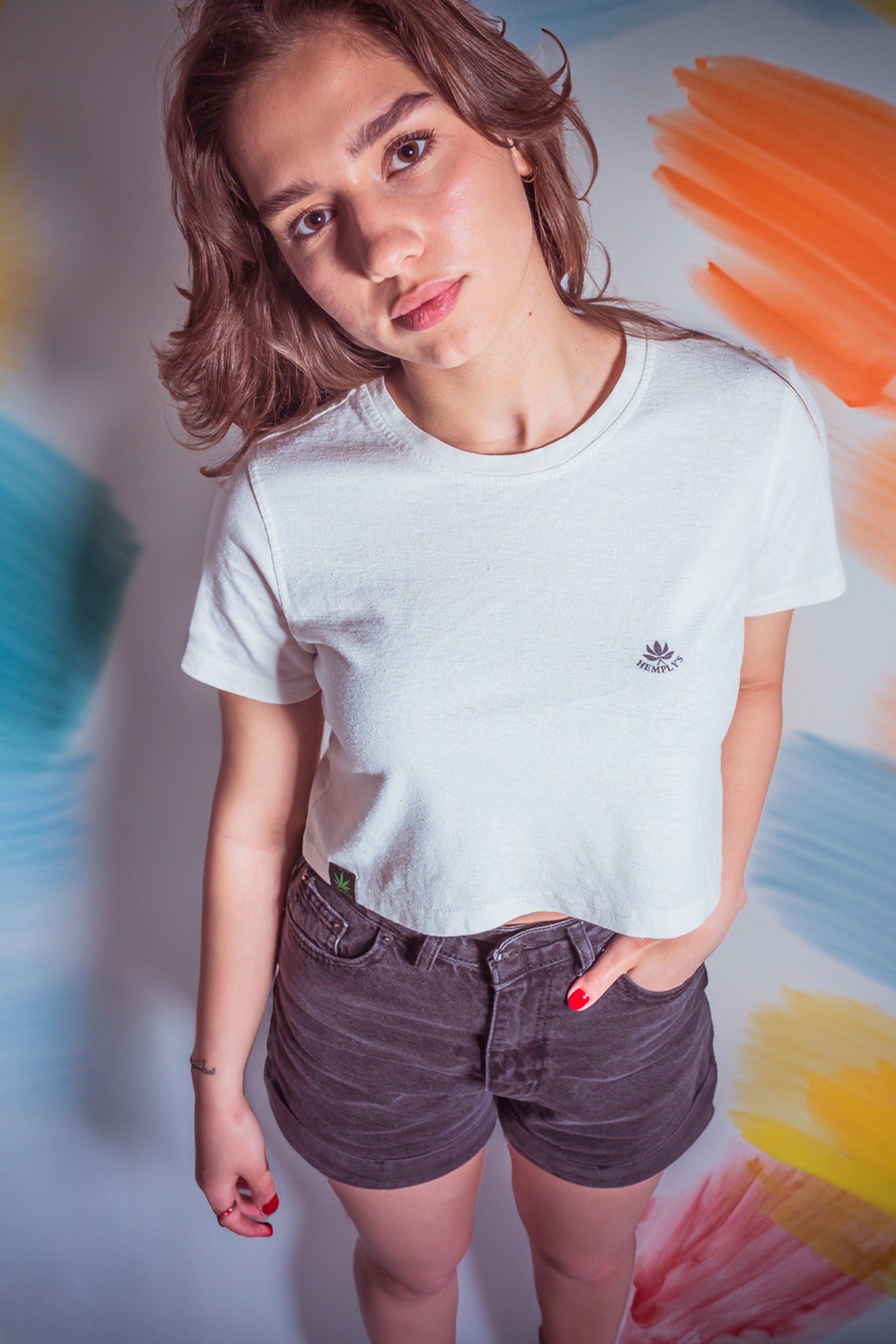 •FERNS• organic cotton cropped top (USA)