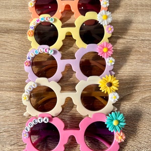 Personalised children’s flower sunglasses with matching clip!
