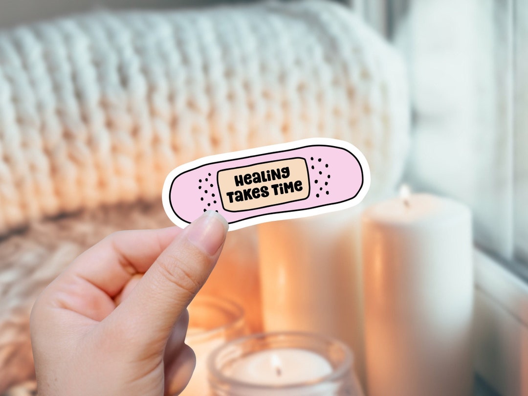 Healing Takes Time Plaster Sticker | Mental Health Awareness ...