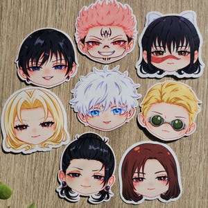 Sorcerer Anime Stickers | Water Proof Stickers | Cute Stickers |  Fanart | Anime | Chibi | Manga | Anime Stickers Set | Sticker Pack