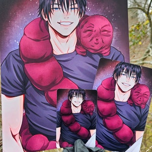 Tovenaar anime worm papa fanart print | Fotokaart | Anime | Kunstafdruk | Digitale kunst | Manga