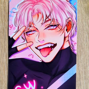 Sy & Ny Print | Cartão de foto | Anime | Impressão de arte | Arte digital | Mangá | Personagens originais | Arte original | OCs | Gêmeos