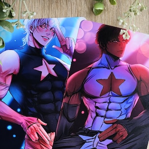 Sy & Ny Druck | Fotokarte | Anime | Kunstdruck | Digitale Kunst | Manga | Original-Zeichen | Original Kunst | OCs | Zwillinge