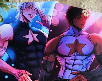 Sy & Ny Print | Photo Card | Anime | Art Print | Digital Art | Manga | Original Characters | Original Art | OCs | Twins