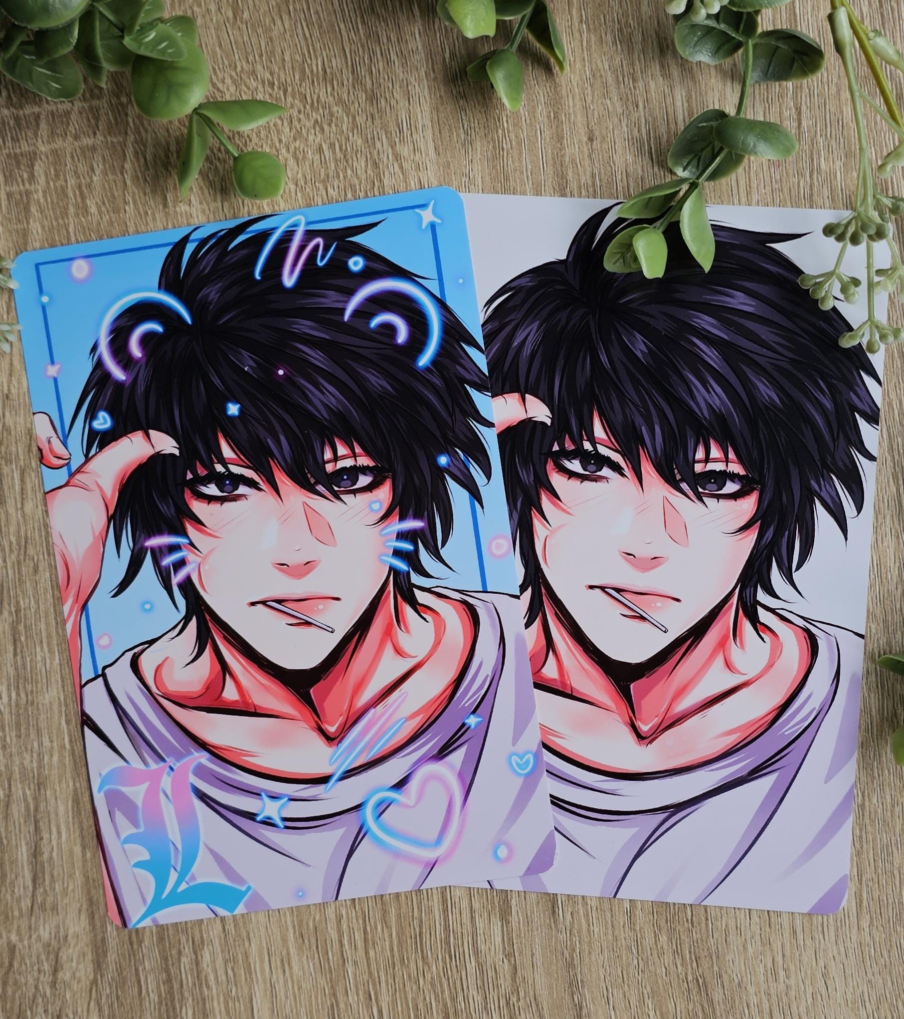 L Death Note Card - Etsy