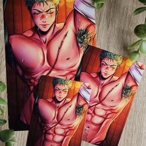 Impression d'art de tête de mousse d'anime de pirate | Impression de fanart | carte photo | Animés | Impression artistique | Art numérique | Mangas