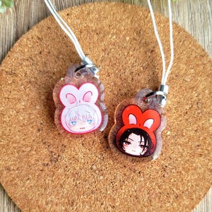 Sorcerer Anime Bunny Charm | Anime | Manga | Anime Keychain | Chibi | Acrylic Charms | Phone Charm | Matching