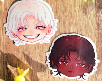 Sy & Ny | Anime Stickers | Water Proof Stickers |  Fanart | Anime | Chibi | Manga | Original Characters | Original Art | OCs | Twins
