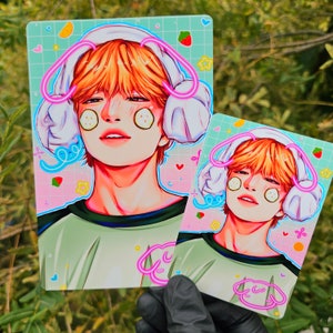 StrayKids Seungmin Fanart Print / Tarjeta fotográfica / Kpop / Impresión de arte / Kim Seung-min / Puppym / Skz / Bias