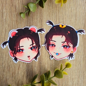 StrayKids Hyunlix Pferdeschwanz Sticker Set | Hwang Hyunjin | Lie Felix | Kawaii | Kpop | Niedliche Aufkleber | Wasserdicht | Vinyl Aufkleber | Skzoo